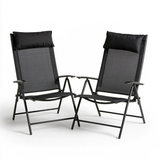 Moderner Akzentstuhl, mit klarer Formgebung, klappbar, Farbe: schwarz